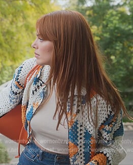 Kendal's crochet knit shirt on The Kardashians