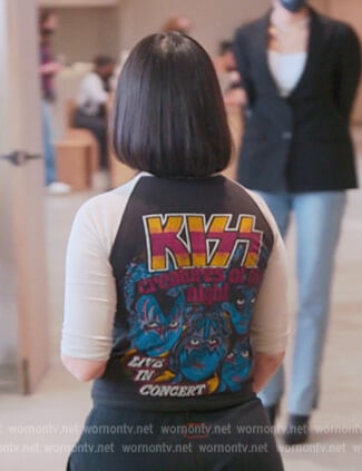 Kourtney's Kiss graphic tee on The Kardashians