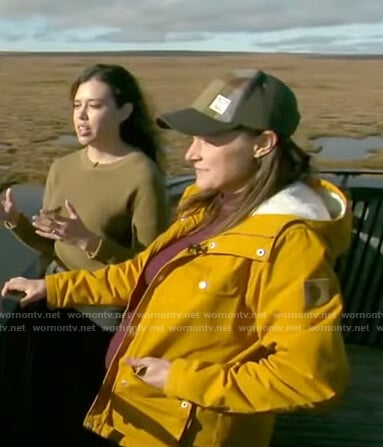 Maggie's yellow hooded jacket on Good Morning America