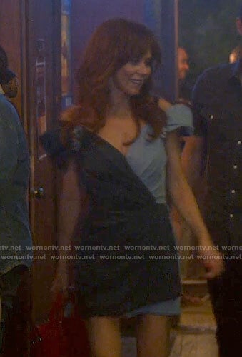 Nicky's two-tone denim wrap dress on Monarch