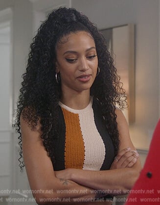 Olivia's stripe knit top on All American
