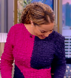 Sunny's textured colorblock dress on The View