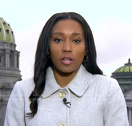 Rachel's grey coat on Good Morning America