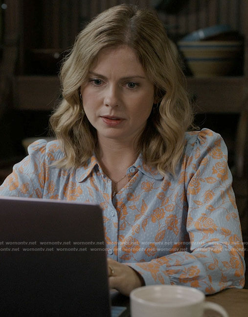 Sam's blue and orange floral shirt on Ghosts
