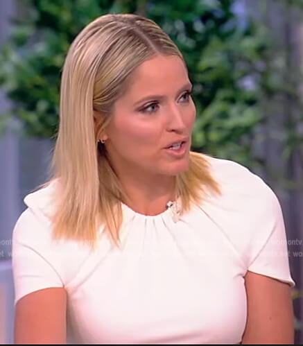 Sara's white cape dress on The View