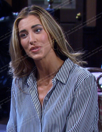 Sloan's striped button down shirt on Days of our Lives