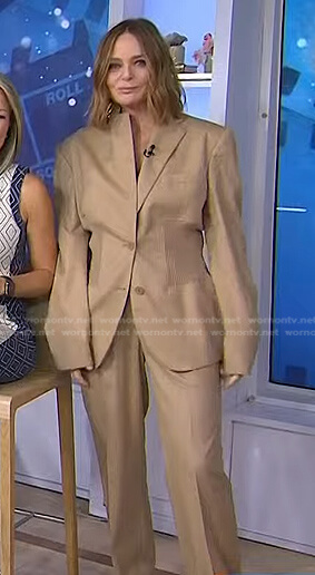 Stella's beige blazer and pants on Today