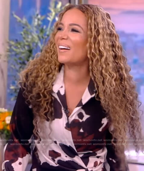 Sunny's cow print shirtdress on The View