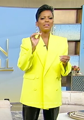 Tamron's yellow blazer on Tamron Hall Show