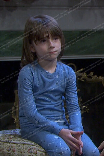 Thomas's blue paint splatter pajamas on Days of our Lives