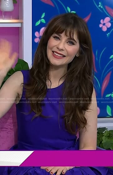Zooey's purple ruffle dress on Today