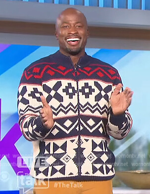 Akbar's Christmas sweater on The Talk