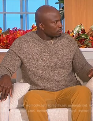 Akbar's marled sweater on The Talk
