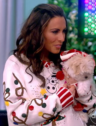 Alyssa's pom-pom Christmas sweater on The View