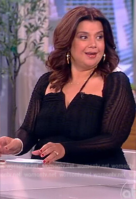 Ana's black halter strappy dress on The View
