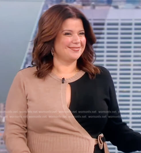Ana's two tone wrap dress on The View