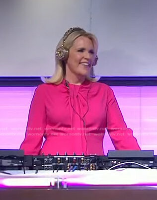 DJ Mad Marj's red tie neck dress on Today