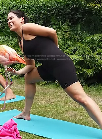 Donna's black yoga bodysuit on Today