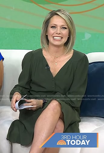 Dylan's green v-neck dress on Today