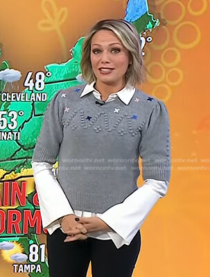 Dylan's grey bobble sweater on Today