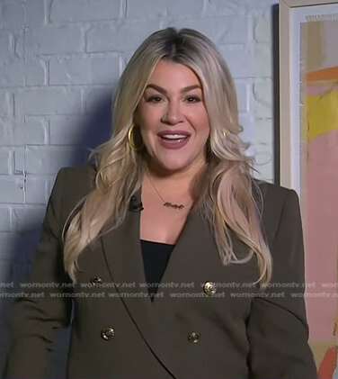 Heather McMahan's olive green blazer on Today
