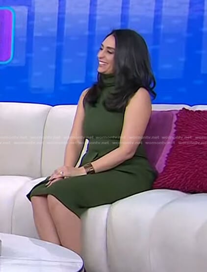 Holly Palmieri's green sleeveless knit dress on Today