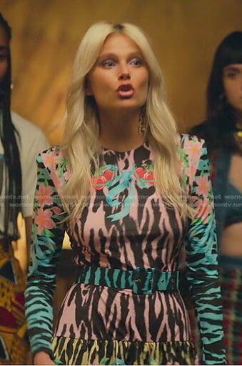 Isadora's multicolor zebra print dress on Elite