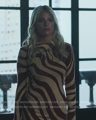 Isadora's zebra print mini dress on Elite