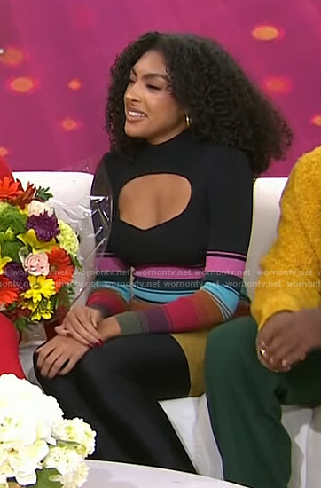 Ivy-Victoria Maurice's striped cutout dress on Today