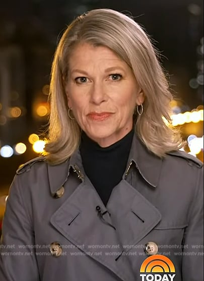 Janis's grey trench coat on Today