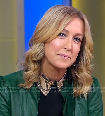 Lara's black snake collar top on Good Morning America