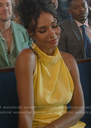 Layla's yellow mock neck maxi dress on All American