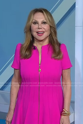 Marlo Thomas's pink zip front dress on Today