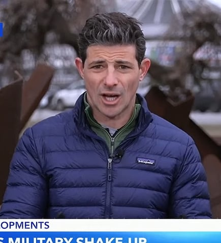 Matt's navy padded jacket on Good Morning America