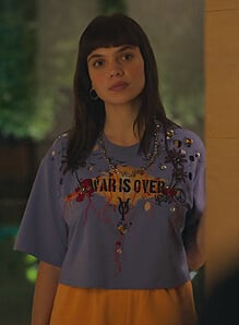 Mencia's blue war is over graphic tee on Elite