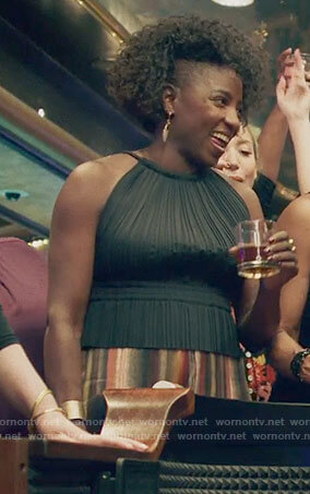 Nova's black pleated top on Queen Sugar
