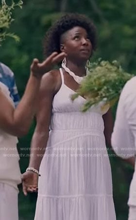 Nova's white maxi dress on Queen Sugar
