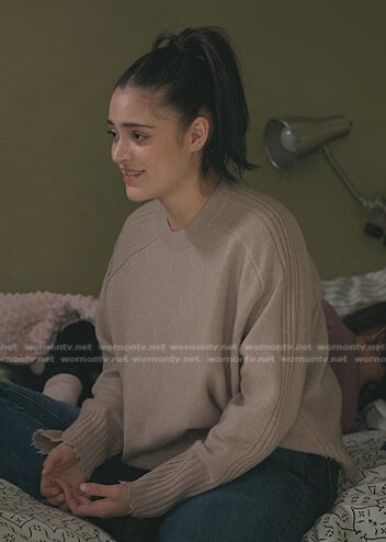 Olive's pink beige ribbed sweater on Manifest