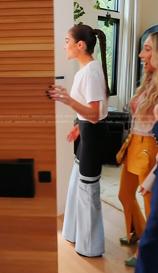Olivia Culpo's colorblock jeans on Today