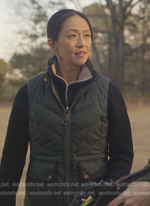 Paula's blue padded zip vest on Stargirl