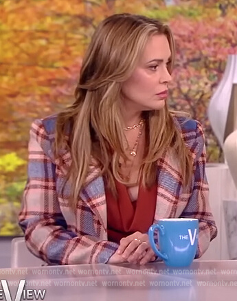 Alyssa Milano's plaid blazer on The View