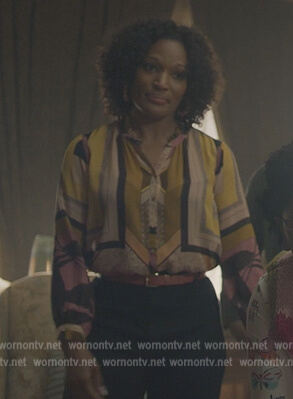Mixed print blouse on Stargirl