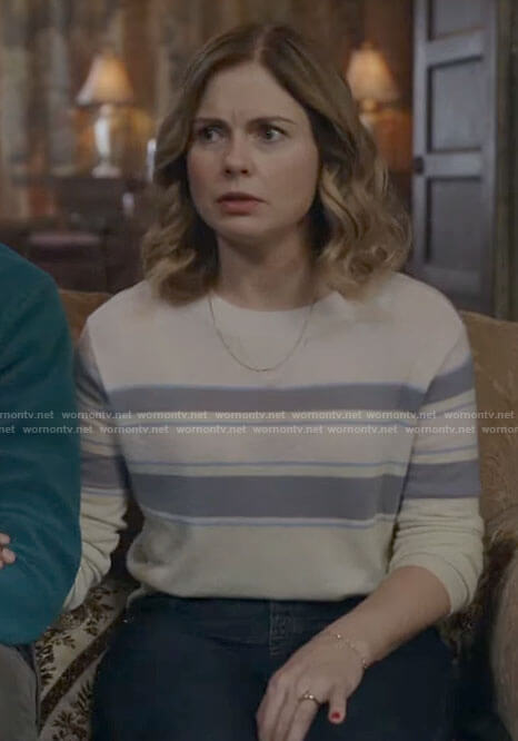 Sam's white striped sweater on Ghosts