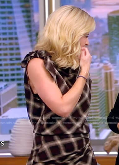 Sara's plaid asymmetric dress on The View