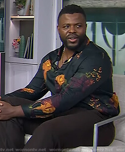 Winston's black floral shirt on Today