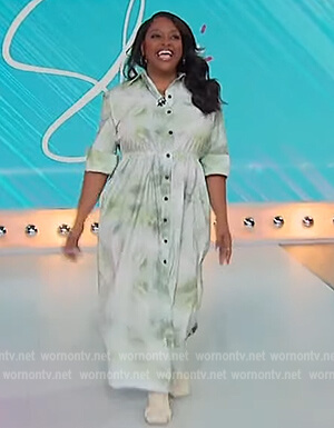Sherri's mint tie dye shirtdress on Sherri