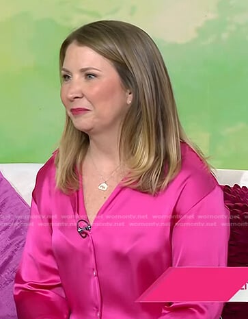 Taryn Lagonigro's pink button down shirt on Today