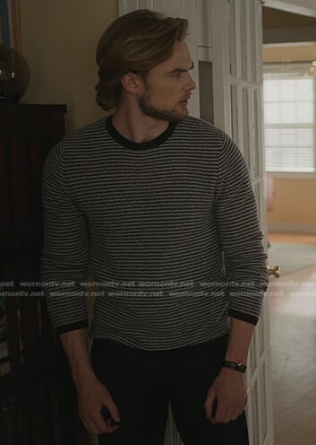 TJ's black striped sweater on Manifest