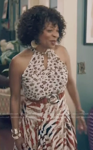 Violet's leopard print top and zebra print skirt on Queen Sugar