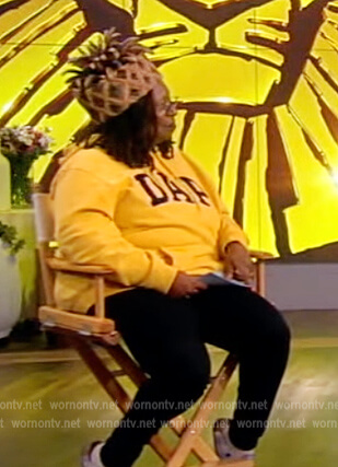 Whoopie's yellow Dap hoodie on The View